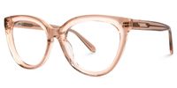 Egemen - Cat Eye Champagne Eyeglasses | Vooglam Front View