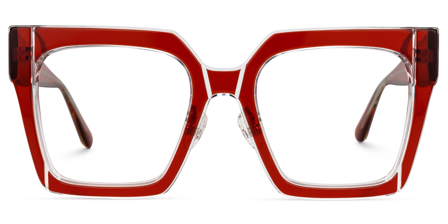 

Desmond - Square Red Eyeglasses
