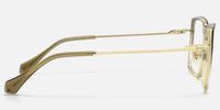 Harmony - Square Brown Eyeglasses | Vooglam Side View