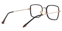 Faber - Square Black Eyeglasses | Vooglam Side View