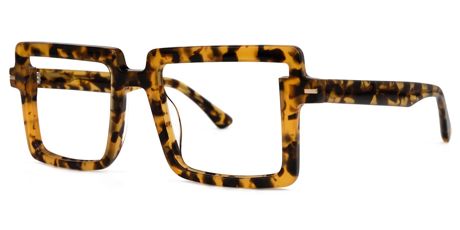 Efthymia - Square Tortoise Eyeglasses | Vooglam Front View