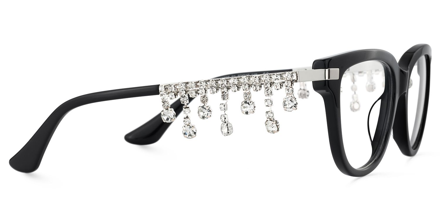 Reverie - Cat Eye Black Eyeglasses | Vooglam 4