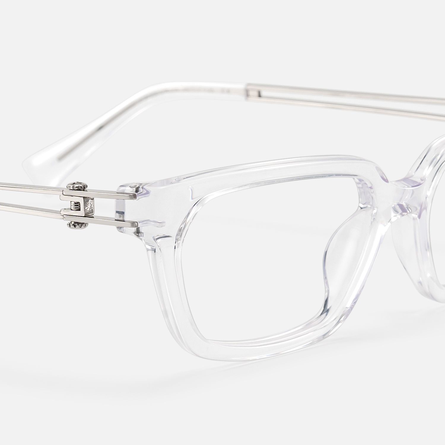 Scarpa - Light Clear Geometric Double Wire Glasses | Vooglam Design Details