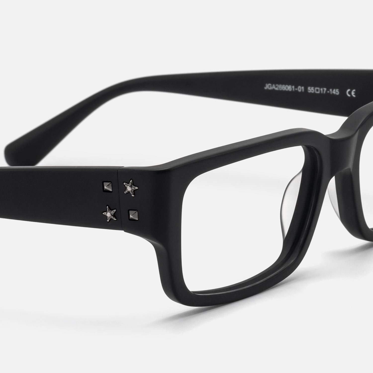 Drexen - Matte Black Acetate Rectangle Frames | Vooglam Design Details