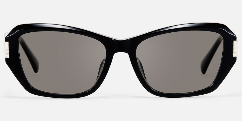 Flicker - Geometric Black Sunglasses