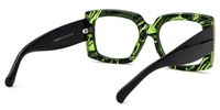 Borislav - Rectangle Green/Pattern Eyeglasses | Vooglam Side View