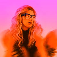 Reina - Bold Purple Ombre Floral Frame Eyeglasses | Vooglam On Model
