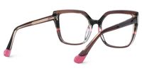 Faizan - Square Brown Eyeglasses | Vooglam Side View