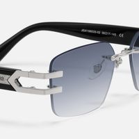 Aurum - Black Gradient Rimless Sunglasses | Vooglam Design Details