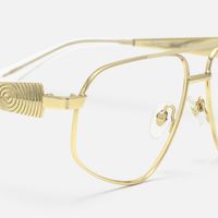 Solara - Aviator Gold Eyeglasses | Vooglam Design Details