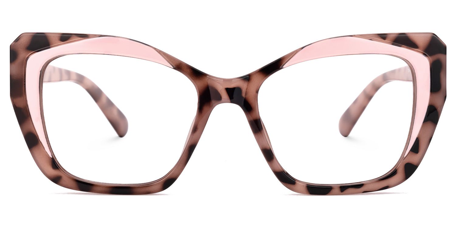 Faustyn - Cat Eye Pink/Tortoise Eyeglasses | Vooglam Angle View