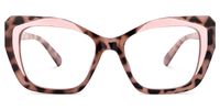 Faustyn - Cat Eye Pink/Tortoise Eyeglasses | Vooglam Angle View