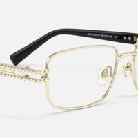 Veyra - Black & Gold Studded Glasses | Vooglam Design Details