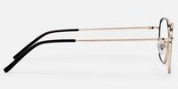 Static - Oval Gold Eyeglasses | Vooglam Side View