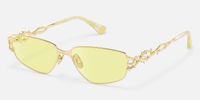 Spine - Gold Yellow Tinted Sunglasses | Vooglam Front View