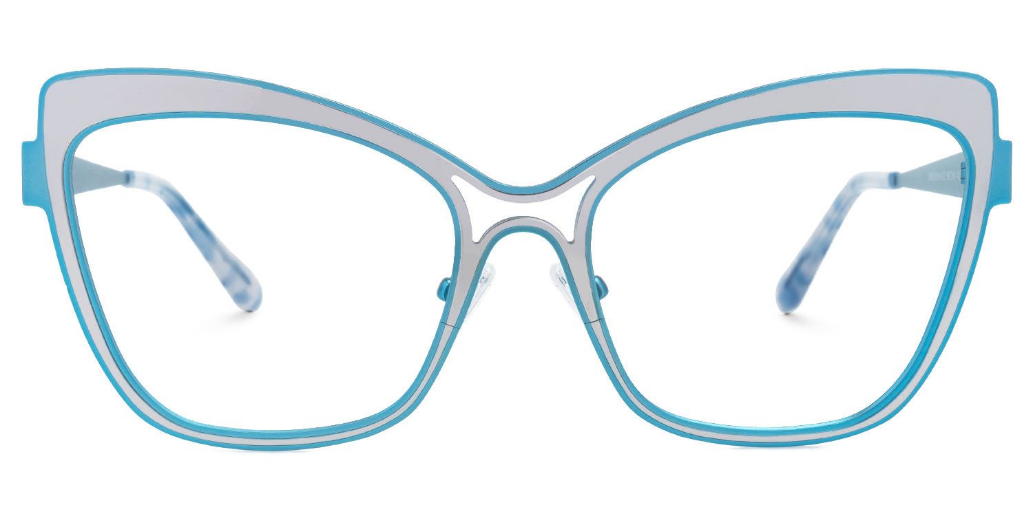 Eleuterio - Butterfly Blue Eyeglasses | Vooglam Angle View
