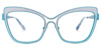 Eleuterio - Butterfly Blue Eyeglasses | Vooglam Angle View