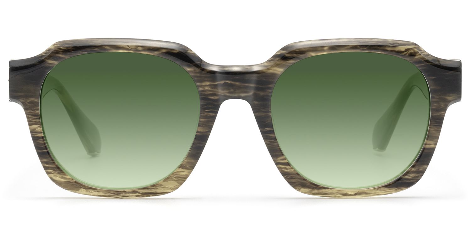 Frame Size of Vernon - Brown Horn Blue Gradient Green Shades | Vooglam