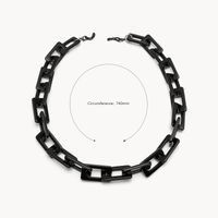Black Acrylic Glasses Chains | Vooglam.com Side View