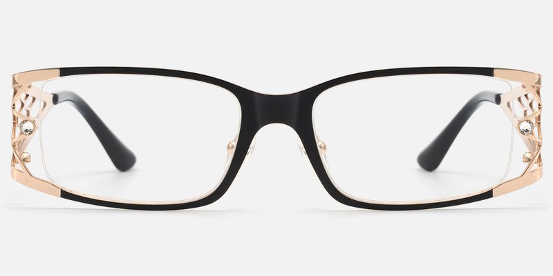 Rainey - Rectangle Two-tone Eyeglasses | Vooglam
