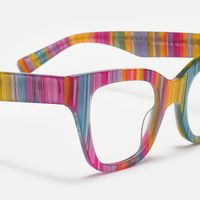 Adila - Rectangle Multicolor Eyeglasses | Vooglam Design Details