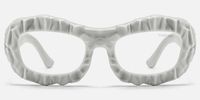 The Geologist - Bold Gray Marble Glasses | Vooglam Angle View