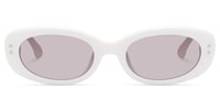 TADA - Oval White Sunglasses - 2