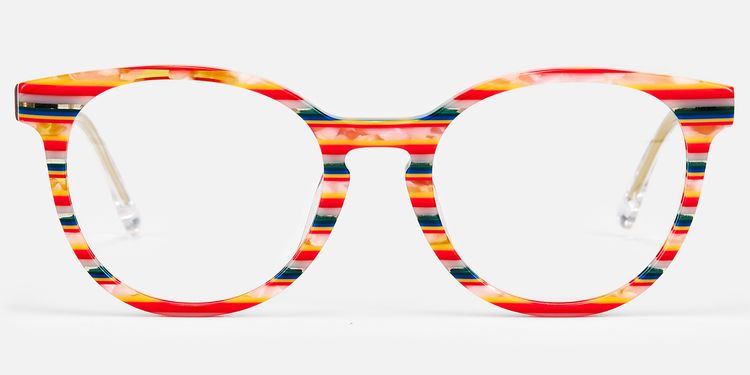 Boban - Round Multicolor Eyeglasses by Vooglam