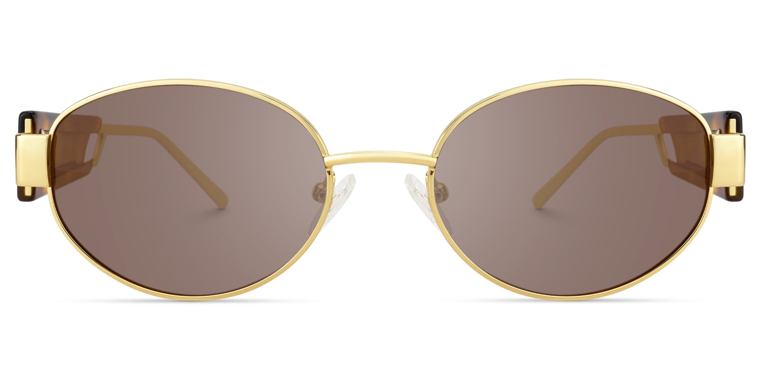 Ember - Oval Gold Sunglasses - 1
