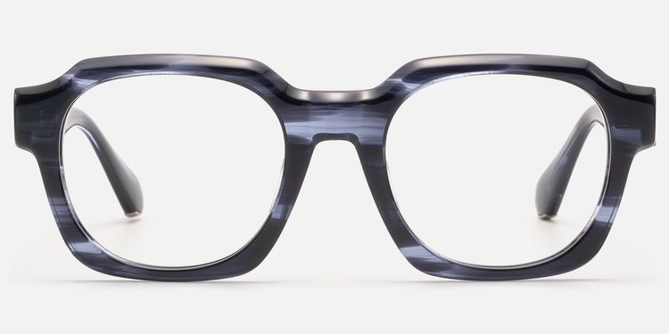 Vernon - Clear Dark Blue Fluid Texture Glasses | Vooglam