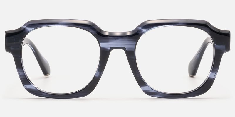 Vernon - Clear Dark Blue Fluid Texture Glasses | Vooglam