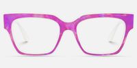 Qacha - Square Purple Eyeglasses | Vooglam Angle View