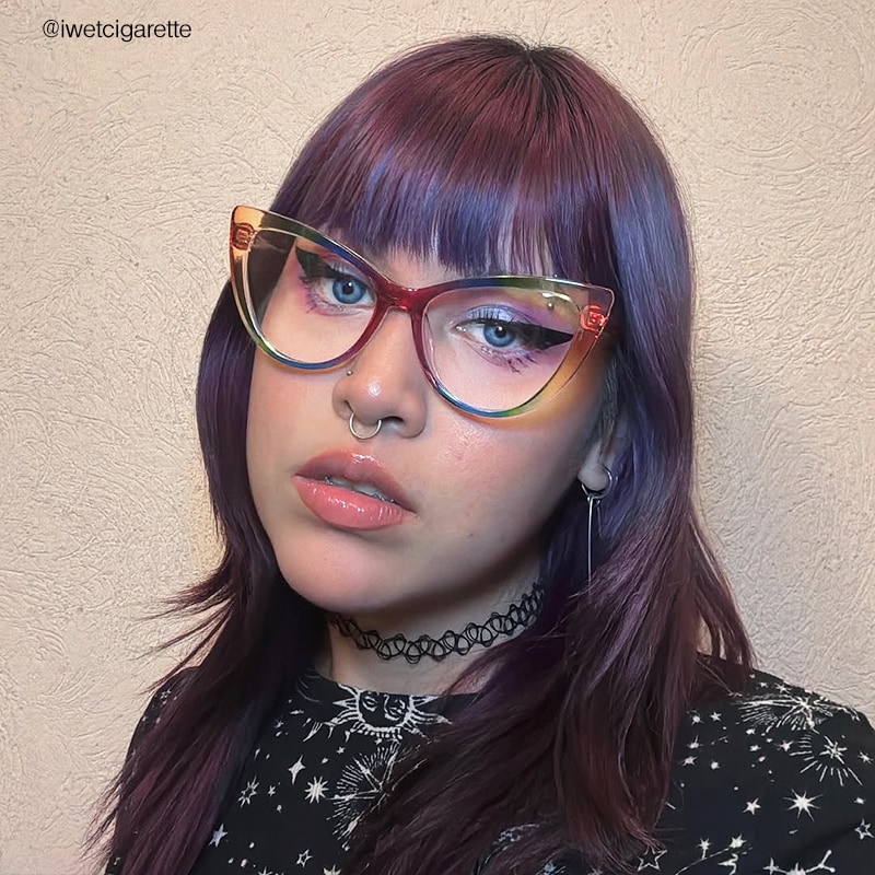Barney - Cat Eye Multicolor Eyeglasses