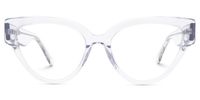 Emilie - Cat Eye Crystal Eyeglasses | Vooglam Angle View