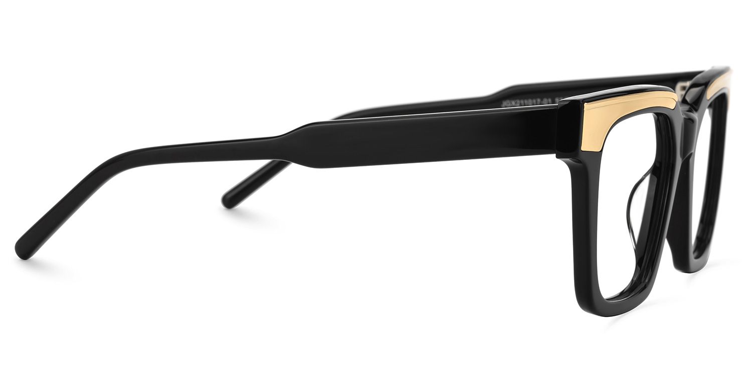 Feleti - Rectangle Black Eyeglasses | Vooglam 4