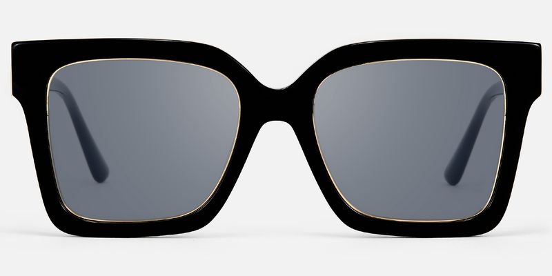 Ibrahim - Square Black Sunglasses