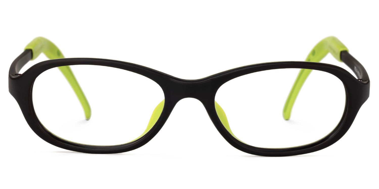 Juniper - Oval Black Kids Eyeglasses by Vooglam - Angle View