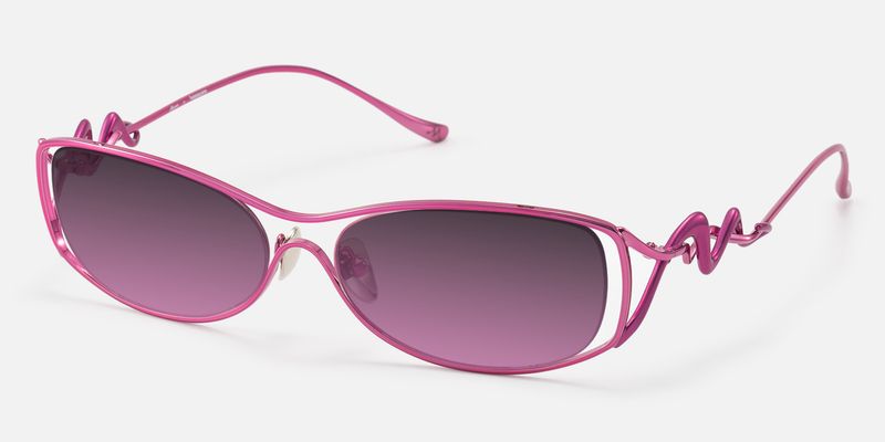 Okinawa - Wave Temple Purple Lens Pink Sunnies | Vooglam