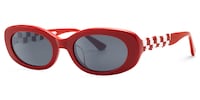 SHHHH~ - Oval Red Sunglasses - 3