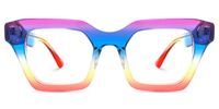 Haldis - Square Multicolor Eyeglasses | Vooglam Angle View