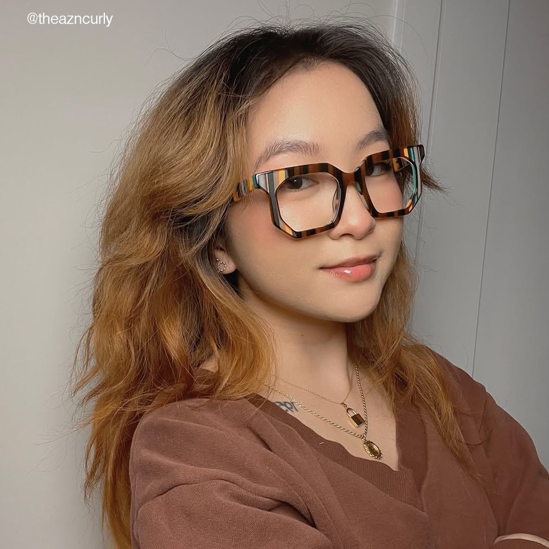 Abetzi - Rectangle Brown Eyeglasses