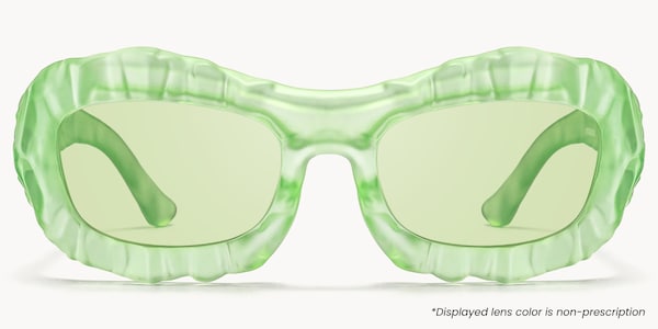 The Geologist - Geometric Green Sunglasses
