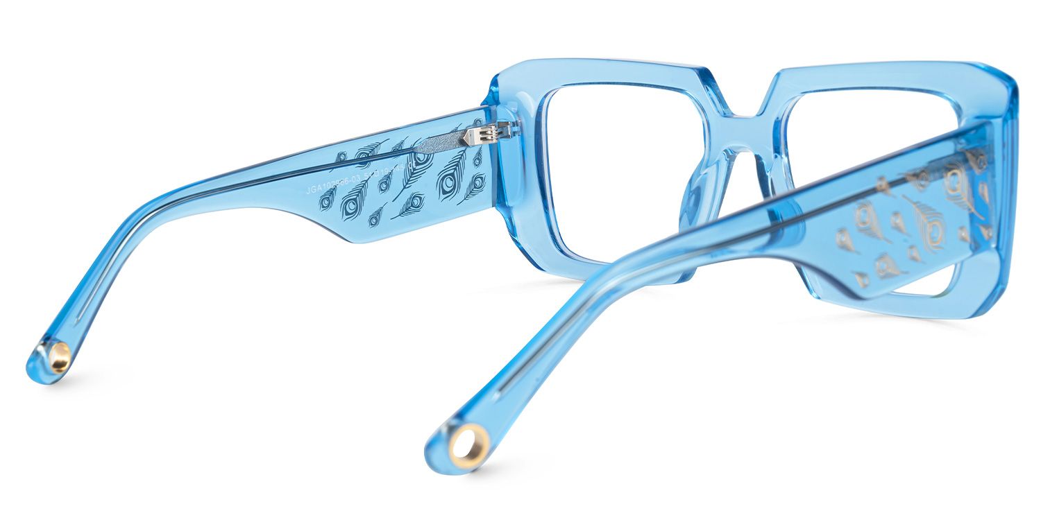 Ellery - Rectangle Blue Eyeglasses | Vooglam Side View