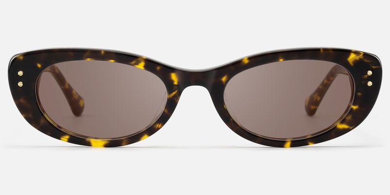 Ginza - Brown Tinted Tortoise Acetate Sunglasses | Vooglam