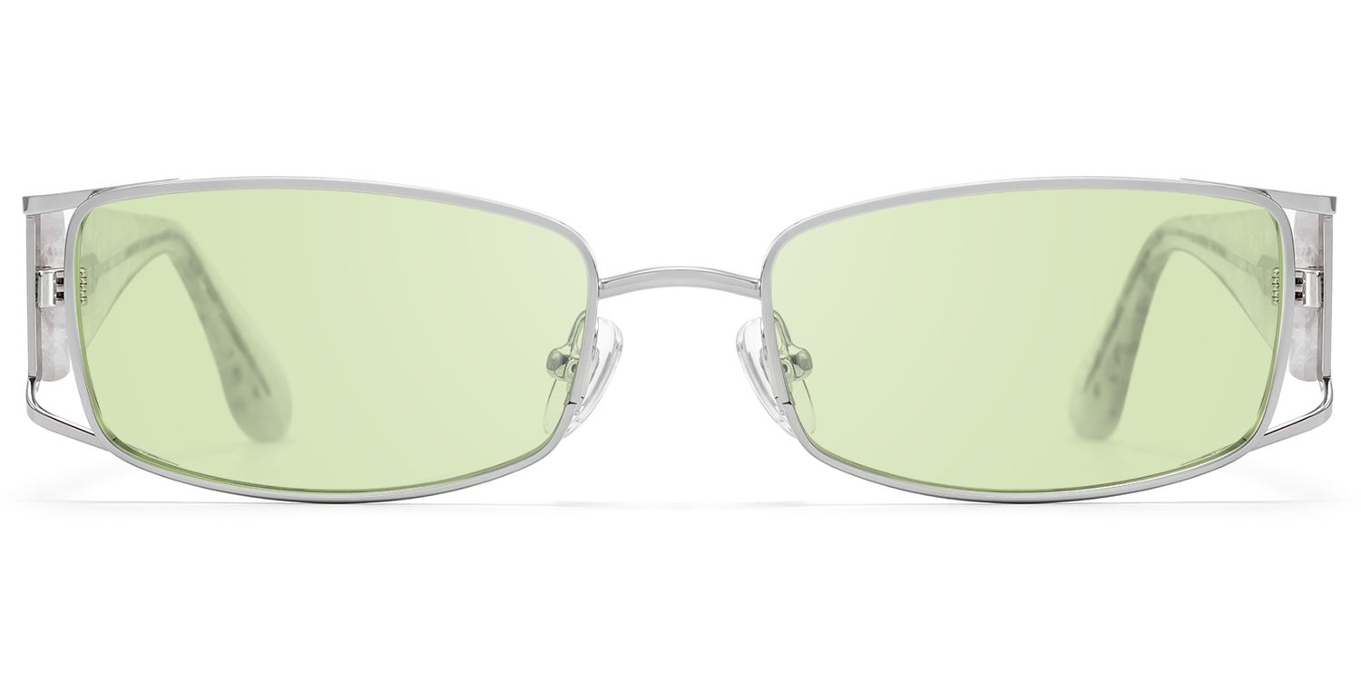 Wren - Social Event Rectangle Silver Sunglasses | Vooglam Product Details 1