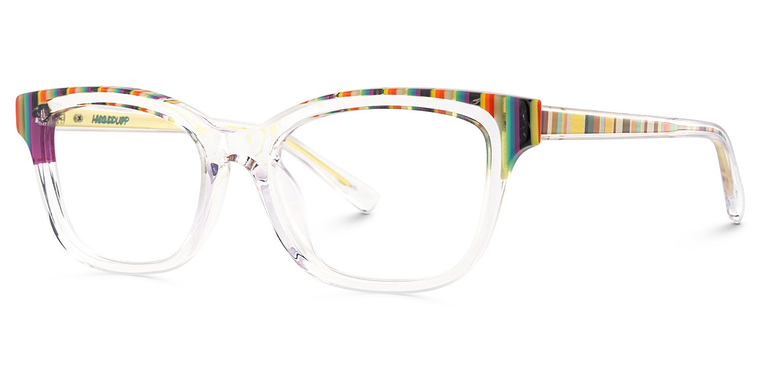 Welty - Rectangle Multicolor Eyeglasses | Vooglam Front View