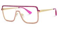 Padraic - Aviator Pink Eyeglasses | Vooglam Front View
