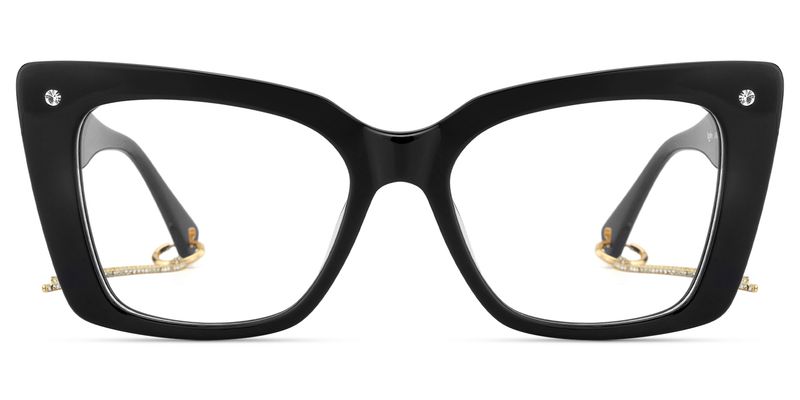 Rosa - Butterfly Black Eyeglasses | Vooglam