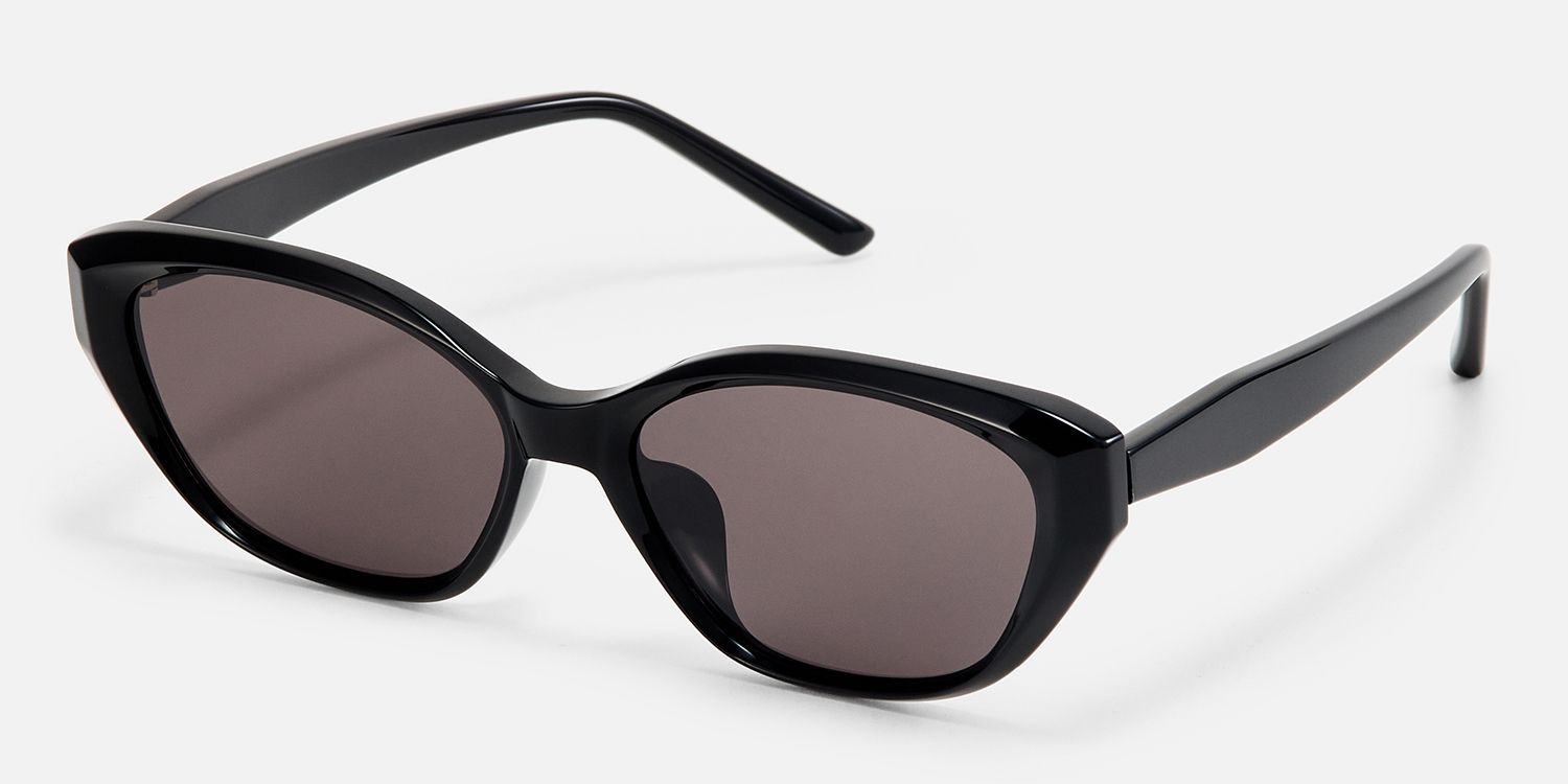Strata - Geometric Black Sunglasses | Vooglam Front View