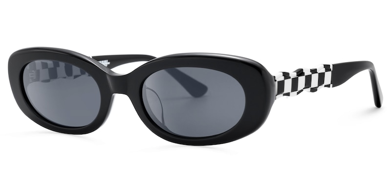 SHHHH~ - Oval Black Sunglasses